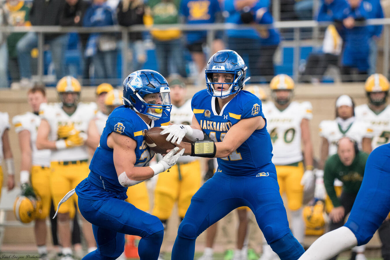 Isaiah Davis takes handoff from Mark Gronowski